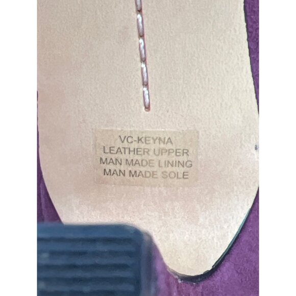 Vince Camuto Womens VC-Keyna Peep-Toe Ankle Booties Size 8M Plum Suede Leather U - Picture 6 of 11